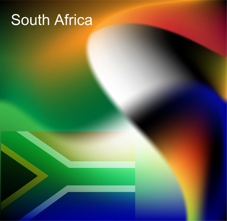 Abstract image of the South African flagのイラスト素材