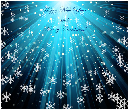 Merry Christmas Landscape. Vector Merry Christmas Happy New Yearのイラスト素材