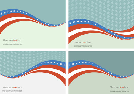 American Flag, Vector background for Independence Day and other events. Illustrationのイラスト素材