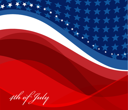 HAPPY INDEPENDENCE DAY vector image of american flagのイラスト素材