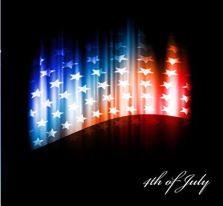 HAPPY INDEPENDENCE DAY vector image of american flagのイラスト素材