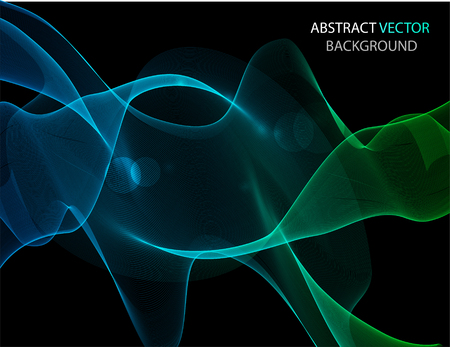 Abstract colorful background with wave, vectorのイラスト素材