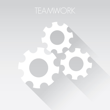 Teamwork flat design iconsのイラスト素材