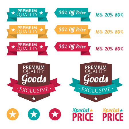 Retail and sale signs and symbols collectionのイラスト素材