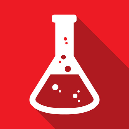 Medical flat icon, info graphic element, test tube experiment concept, pharmacy iconのイラスト素材