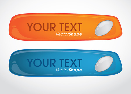 Abstract web application buttons vector setのイラスト素材