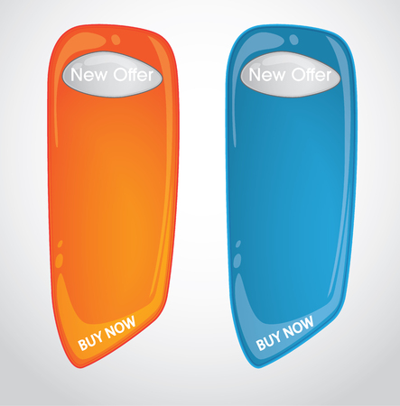 Abstract web sale banners application vector setのイラスト素材