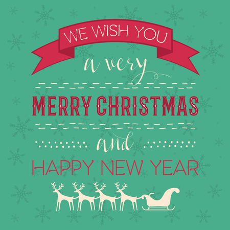 Ornamental Christmas greeting cardのイラスト素材