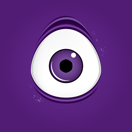 Big purple monster eyeのイラスト素材