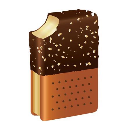 Chocolate ice cream sandwichのイラスト素材