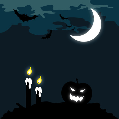 Scary Halloween background, holiday conceptのイラスト素材