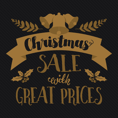 Christmas and seasonal sale and discounts. Retail banner and poster.のイラスト素材