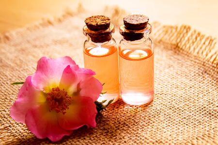 Rose essential oil rosehip Selective focus.natureの写真素材