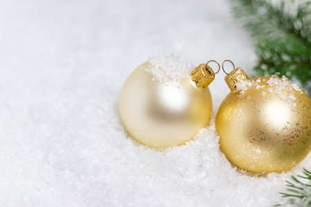 Merry Christmas and Happy New Year, Holidays greeting card background. Selective focus.の写真素材