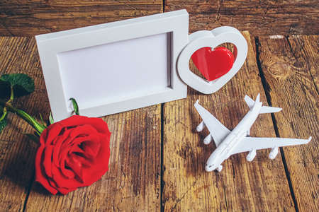 Valentine's Day. A beautiful gift trip. Selective focus. Holiday