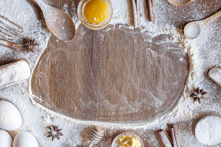preparation for baking. Culinary concept. top view. selective focus food