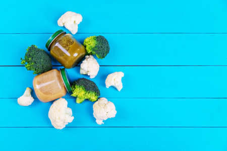 Puree for little baby with vegetables. Selective focus.foodの写真素材