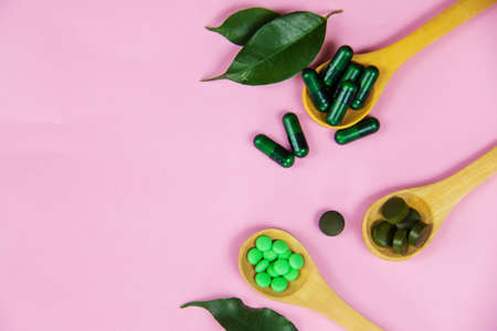 Homeopathy in small jars. Herbal extract. Selective focus. natureの写真素材