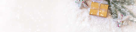 Christmas background. happy New Year. Selective focus Holidayの写真素材