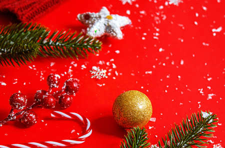 Christmas background. happy New Year. Selective focus Holiday