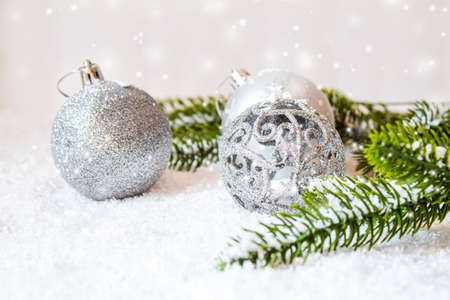 Christmas background. happy New Year. Selective focusの写真素材