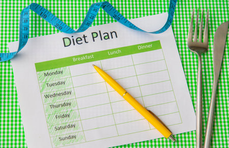 Weekly diet plan. The concept of proper nutrition. Selective focus. nature.の写真素材