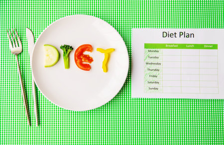 Weekly diet plan. The concept of proper nutrition. Selective focus. nature.の写真素材