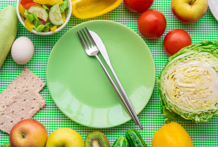 Weekly diet plan. The concept of proper nutrition. Selective focus. nature.の写真素材