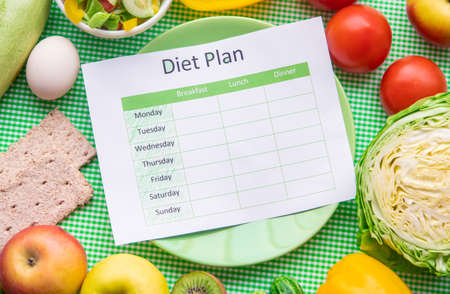 Weekly diet plan. The concept of proper nutrition. Selective focus. nature.の写真素材