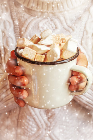 Christmas drink. happy New Year. Selective focus holideyの写真素材