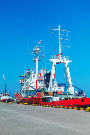 The passenger ship in port.の写真素材