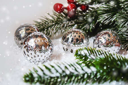 Christmas background. happy New Year. Selective focusholidayaの写真素材