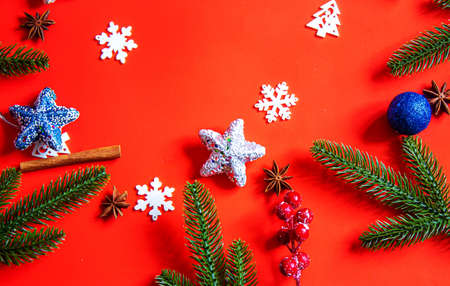 Christmas background. happy New Year. Selective focus holidaysの写真素材