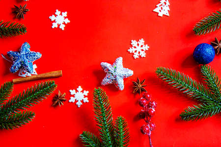 Christmas background. happy New Year. Selective focus holidaysの写真素材