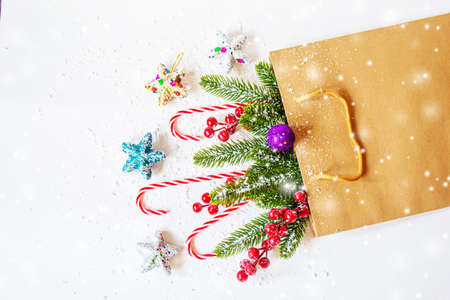 buying New Year and Christmas gifts.selectiv focus.holidaysの写真素材