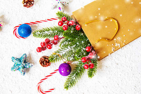 buying New Year and Christmas gifts.selectiv focus.holidaysの写真素材