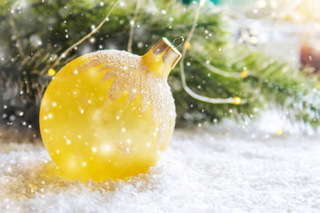 Merry Christmas and Happy New Year, Holidays greeting card background. Selective focus.holidaysの写真素材