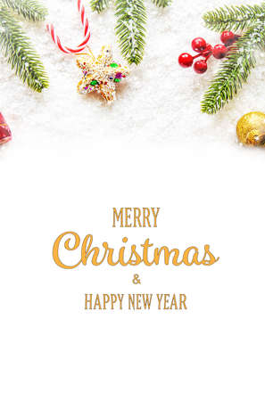Merry Christmas and Happy New Year, Holidays greeting card background. Selective focus.holidaysの写真素材