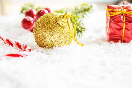 Merry Christmas and Happy New Year, Holidays greeting card background. Selective focus.holidaysの写真素材