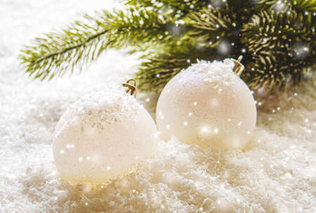 Merry Christmas and Happy New Year, Holidays greeting card background. Selective focus.holidaysの写真素材