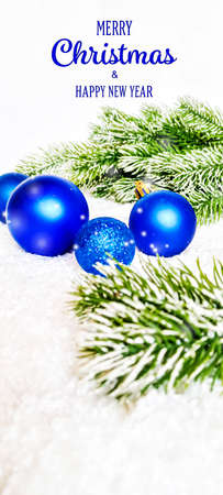 Merry Christmas and Happy New Year, Holidays greeting card background. Selective focus.holidaysの写真素材