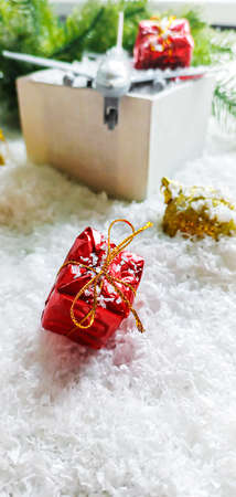 Merry Christmas and Happy New Year, Holidays greeting card background. Selective focus.holidaysの写真素材