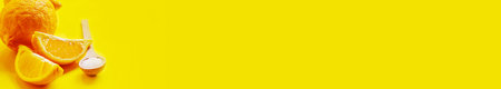 Citric acid on a yellow background. Selective focus.natureの写真素材
