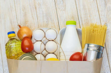 Donation and home delivery food. selective focus. nature.の写真素材