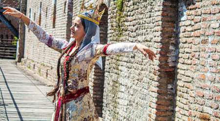 Georgia Tbilisi Georgian national dances. selective focus. Peopleの写真素材