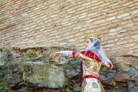 Georgia Tbilisi Georgian national dances. selective focus. Peopleの写真素材