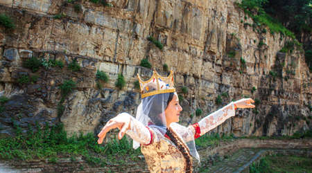 Georgia Tbilisi Georgian national dances. selective focus. Peopleの写真素材