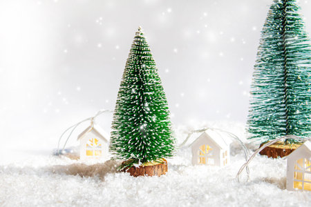 Christmas background. happy New Year. Selective focus Holidayの写真素材