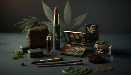 hemp cosmetics. Generative A.I.の写真素材