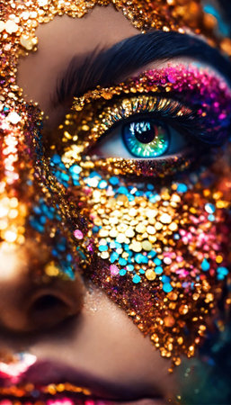 cosmetics glitter and makeup shadows. Fashion Selective focus.の写真素材